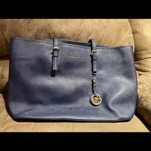 Michael Kors Navy Blue Laptop Bag